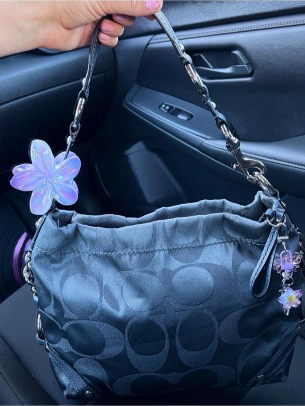 Coach signature Brooke blue mid sized bag